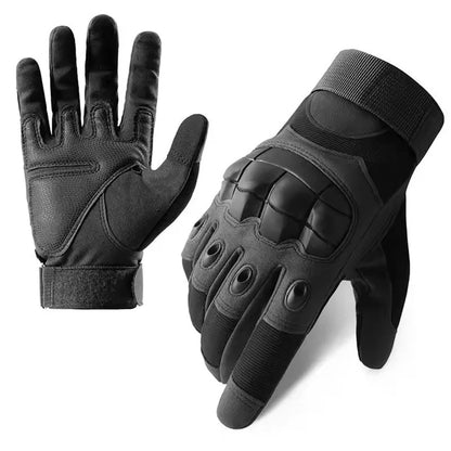 Touch Screen Motorcycle Gloves Spring Summer Breathable Full Finger Motorbike Riding Moto Gloves for Motocross - Black Gloves
