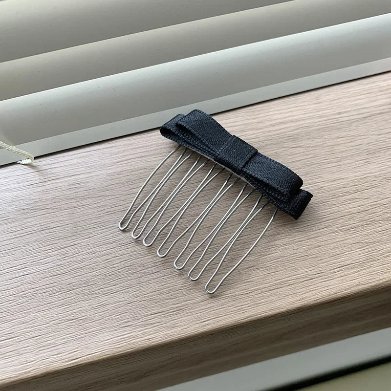 Black Bow Hair Combs Blank Base Gold Hair Claws Hairpins for Jewelry Making DIY Wedding Hair Components Styling Accessories P