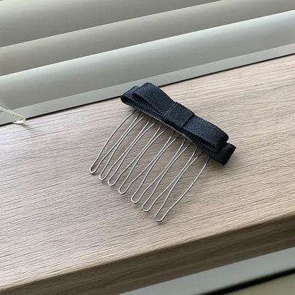 Black Bow Hair Combs Blank Base Gold Hair Claws Hairpins for Jewelry Making DIY Wedding Hair Components Styling Accessories P