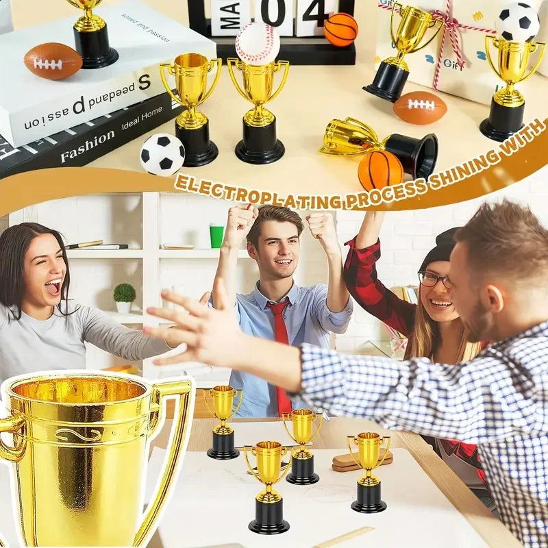 20pcs Elegant Trophy Awards - Durable Decorative Trophies for Corporate, School, Celebration Trophies, Sleek Tower Trophy - g