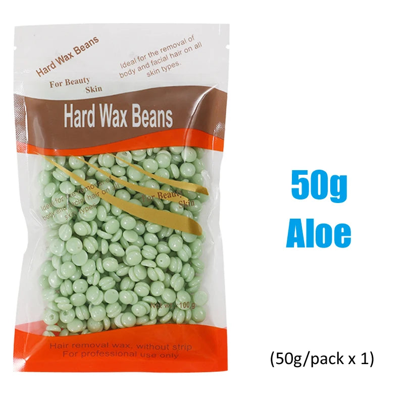 500g/200g/50g Hard Wax Beans for Hair Removal Body European Brazilian Pearl for Wax Warmer Waxing Beans for Wax Heater Machin