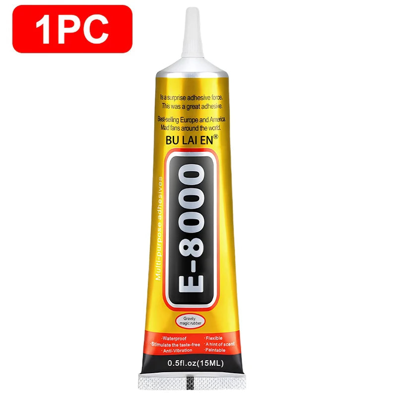 B7000/E8000 Adhesive (15/110g) for Mobile Phones, Jewelry, Metal, Plastic, Toys, and Shoes – Waterproof and Transparent - 15g