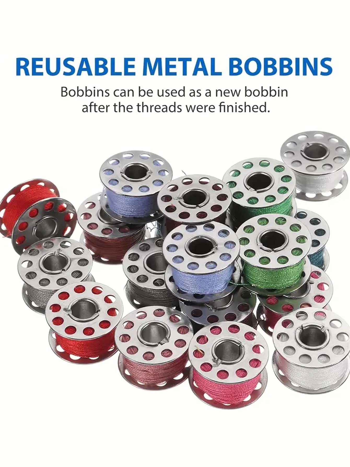 12/24PCS Stainless Steel Sewing Machine Bobbins - Durable Metal Construction for Brother Sewing Machine, Essential Sewing Cra