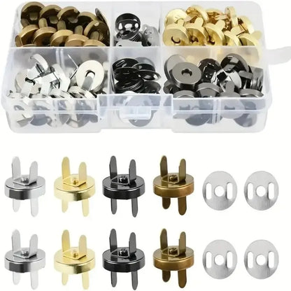 10 Pcs/Pack 14-18MM Magnetic Snap Fasteners Clasps Buttons Handbag