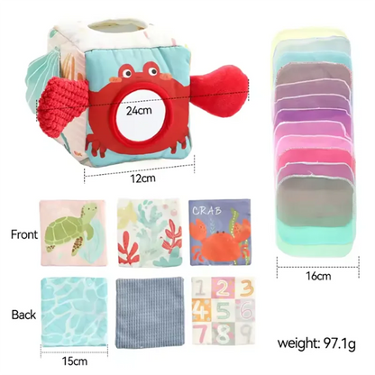 Montessori Cloths Toys Magic Cotton Animal Tissue Box Kids Finger Exercise Cloth Busy Box Toys Baby Educational Activity Sens