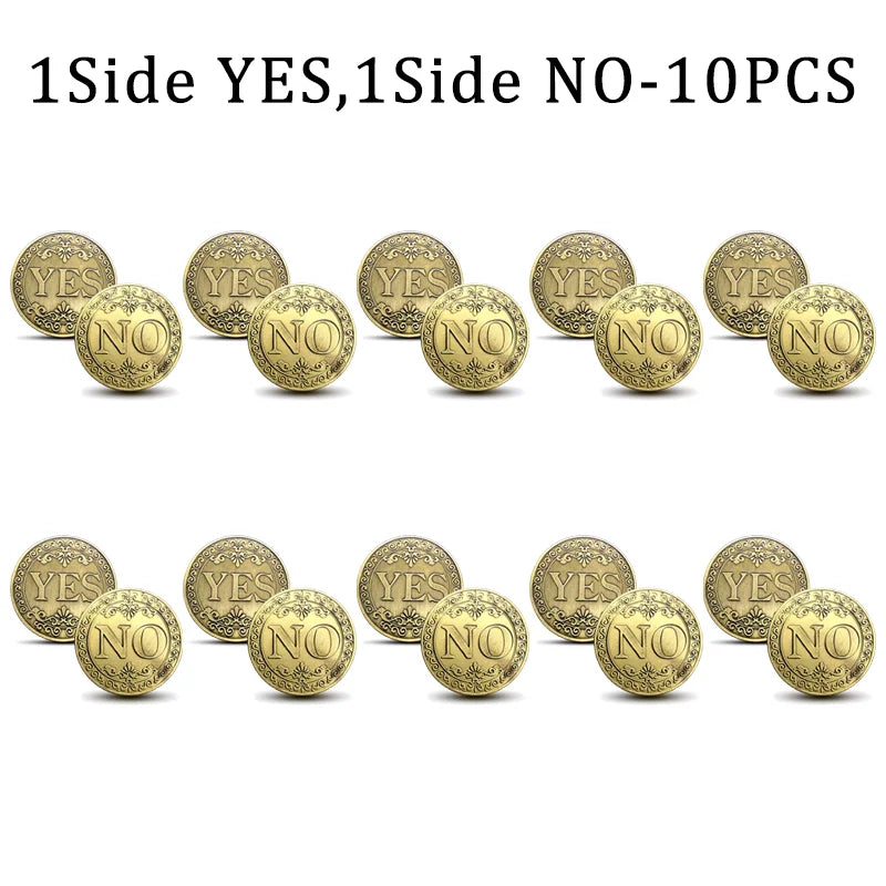 YES NO Decision Coins Magic Coin Collections Good Luck Vintage Antique Bronze Wish Lucky Coin US Coins Commemorative Gold Coi