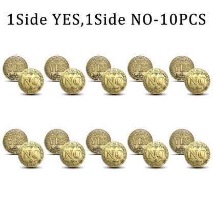 YES NO Decision Coins Magic Coin Collections Good Luck Vintage Antique Bronze Wish Lucky Coin US Coins Commemorative Gold Coi