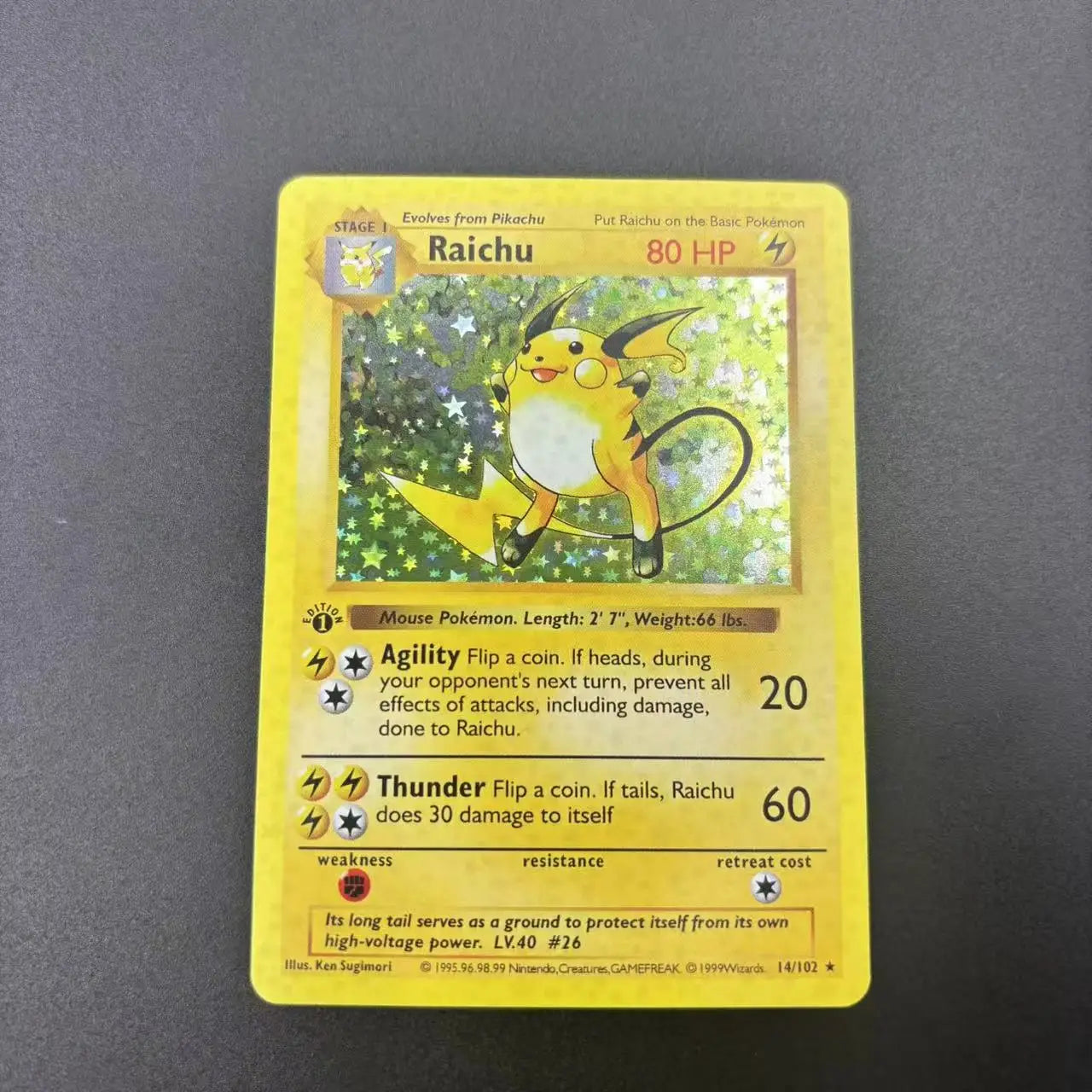 DIY Collection Cards 1999 1ST EDITION Self Made Single Card Classic Game Anime Cards Gift Toy - RAICHU