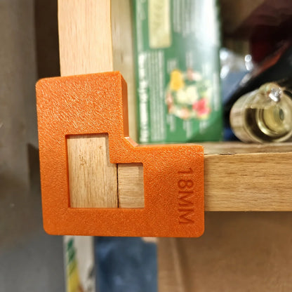 4Pcs 90-Degree Right Angle Clamps and T-Shaped Shelf Brackets, Specifically for 18mm Laminated Boards, Cabinet Corner Bracket