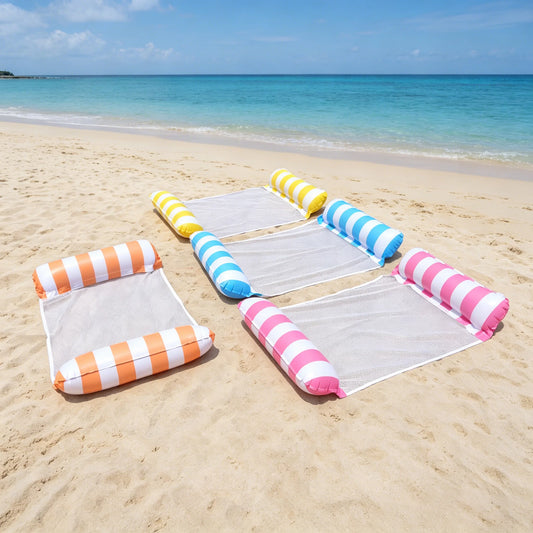 Pool Hammock Floats, 1Pack 4-in-1 Inflatable Water Hammocks Floaties (Saddle, Lounge Chair, Hammock, Drifter), , Pool Float L