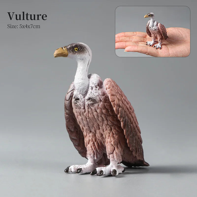 Montessori Wild Animals Model Toy Set - Lion Elephant Antelope Action Figures Miniature Zoo Figurines Educational Kids Gift -