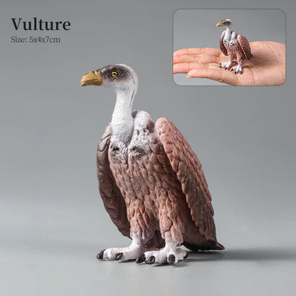 Montessori Wild Animals Model Toy Set - Lion Elephant Antelope Action Figures Miniature Zoo Figurines Educational Kids Gift -