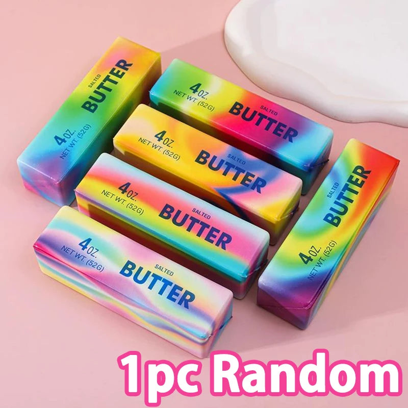 Butter Squishy Tabas Squishy Toys Anti Stress Squeeze Toy Butter Chocolate Fidget Toy Soft Sensory Food Squishies Toy Gift