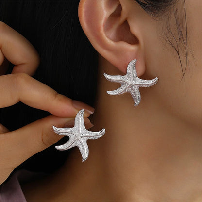 Vintage Metal Shell Stud Earrings for Women Trendy Accessories Personalization Jewelry Earrings Daily Wear Creative Jewelry G