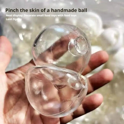 Tpr empty water polo decompression hand-made empty ball DIY toy empty leather can not be broken noisy ball filling accessorie
