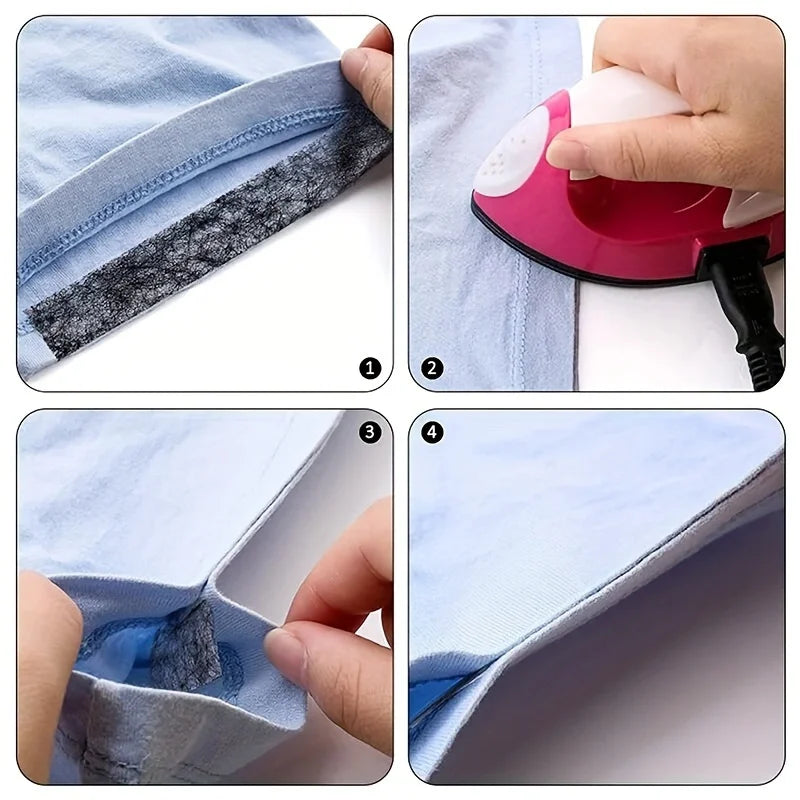 2roll Black White Double-sided Interlining Adhesive Fabric Clothes Iron On Hem Tape Interlining Web DIY Sewing Patchwork Acce