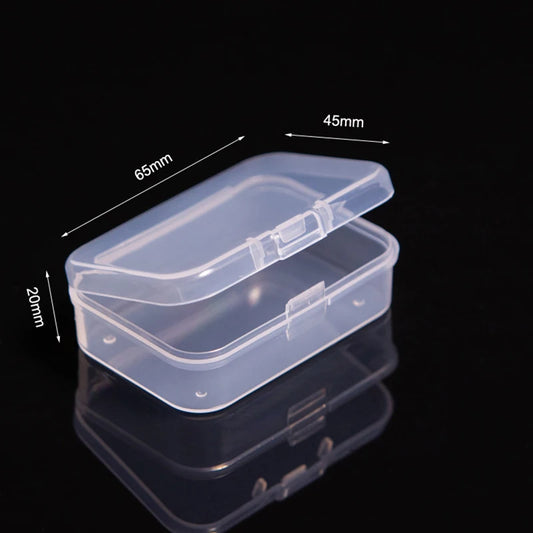 Mini Plastic Box Rectangular Box Translucent Box Packing Box Storage Box Dustproof Solid Strong Jewelry Storage Case Containe