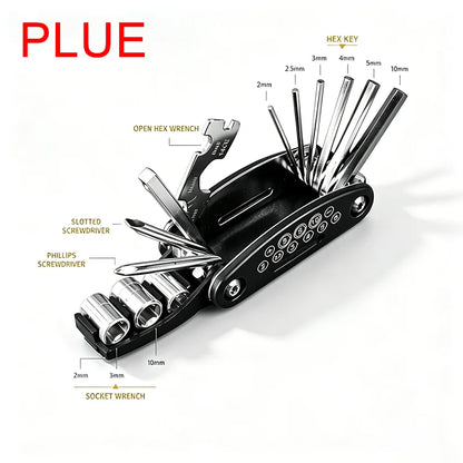 16-in-1 Socket Wrench Set, Non-Slip Rotating Head. Durable Stainless Steel for Home & Car Repairs. Easy & Universal Tool. - b