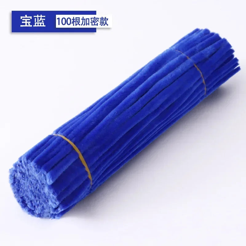 100/50Pcs Chenille Stems Bulk 22 Colors Chenille Pipe Cleaner Stems Kids Art and Crafts Projects and Decorations(6 MM x 12 in
