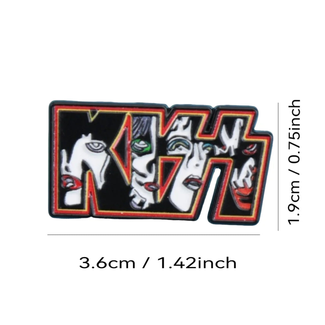 Vintage Rock Band Logo Enamel Pin Pack Classic Music Lapel Brooches for Fans - S10
