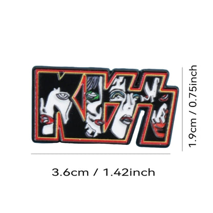 Vintage Rock Band Logo Enamel Pin Pack Classic Music Lapel Brooches for Fans