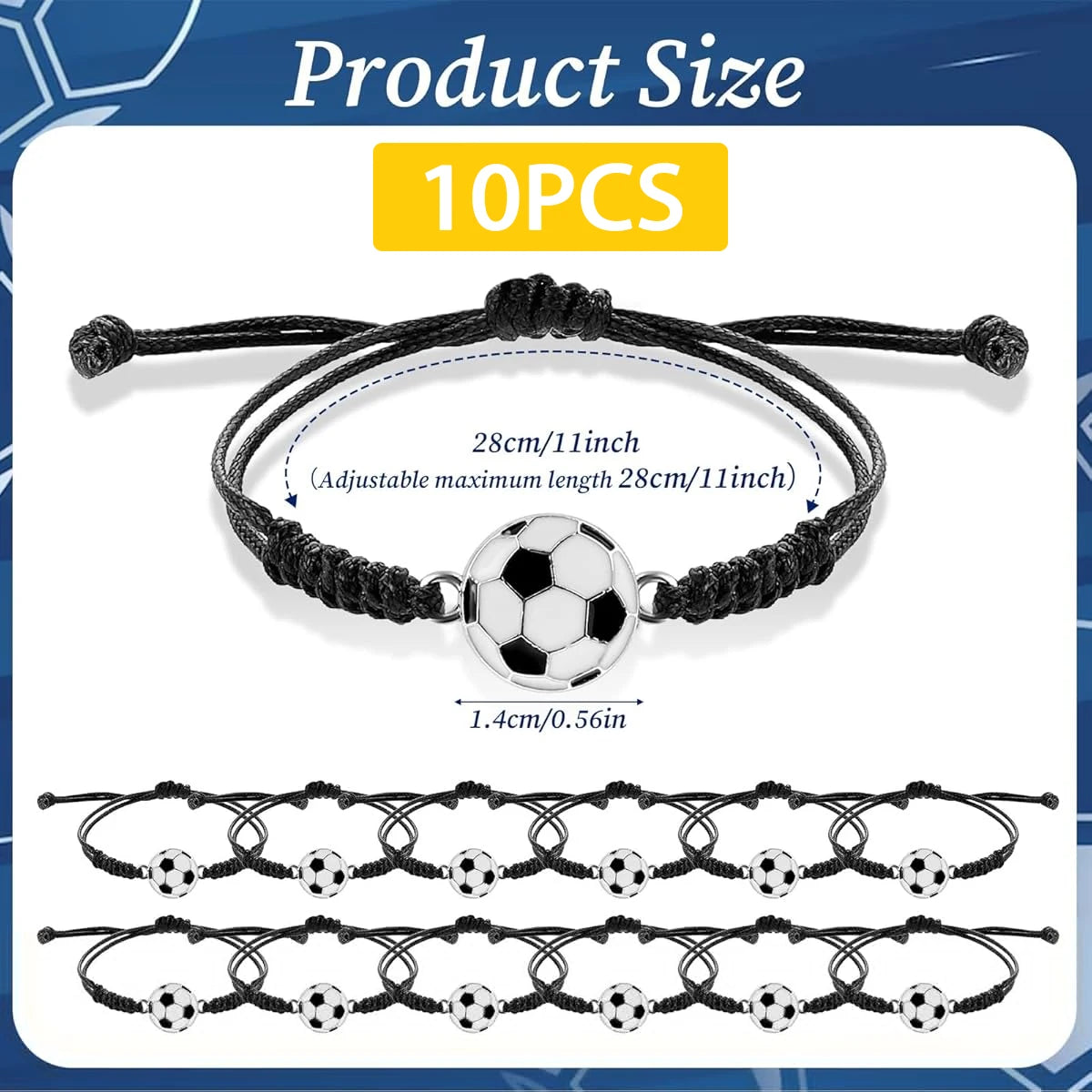 Soccer Party Favors Football Theme Bracelets Keychain Pin Ball Maze Game Gifts Birthday Party Pinata Fillers Christmas Gift -