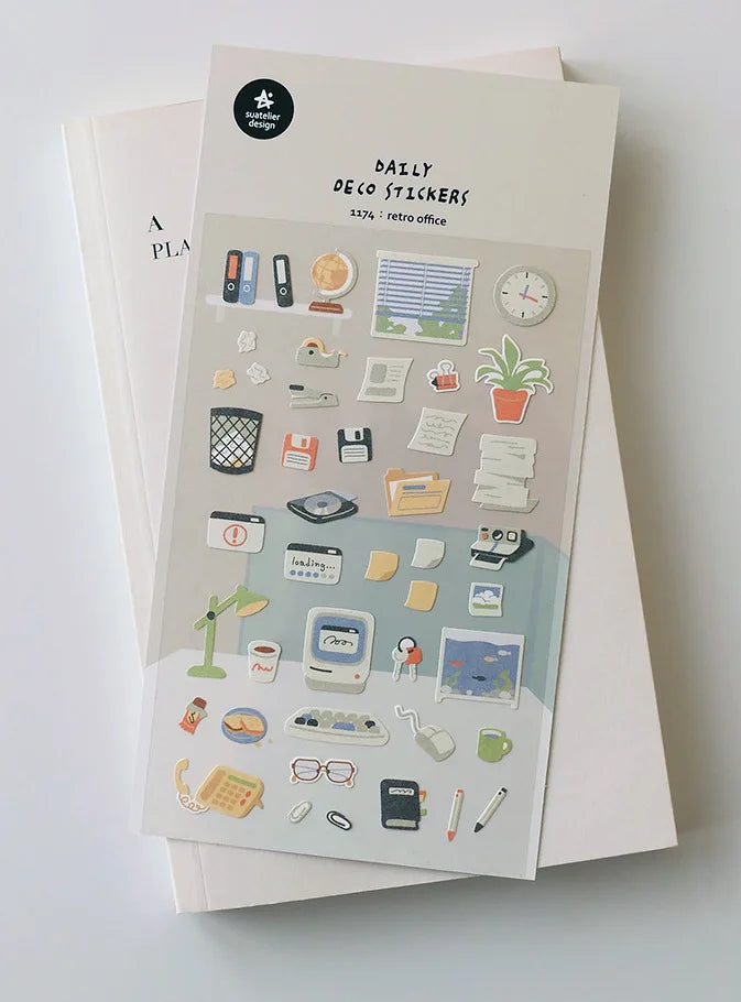 Korean Suatelier Stickers Cute Home Style Scrapbooking DIY Junk Journal Diary Stationery Deco Sticker Handiwork Craft Supplie