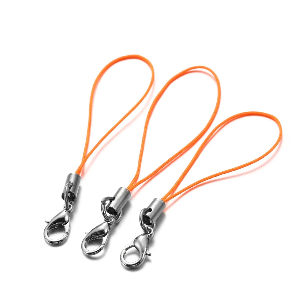 20/50/100Pcs Lanyard Lariat Strap Cords Lobster Clasp Rope Keychain Hooks Mobile Set Charms Keyring Pendant Key Ring Accessor