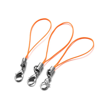 20/50/100Pcs Lanyard Lariat Strap Cords Lobster Clasp Rope Keychain Hooks Mobile Set Charms Keyring Pendant Key Ring Accessor