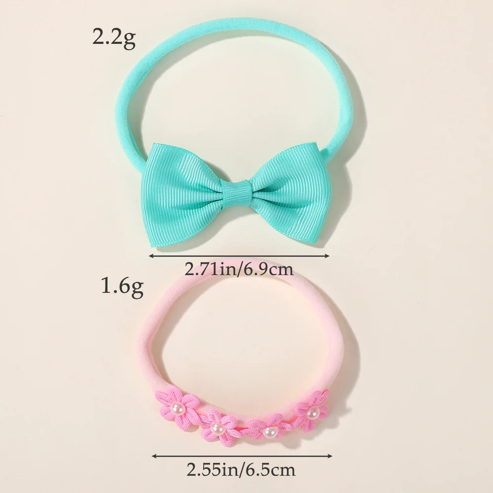 15Pcs/Set Cute Soft Bowknot Headband for Baby Girls Elastic Flower Bows Hairband Infant Toddler Kids Headwear Hair Accessorie