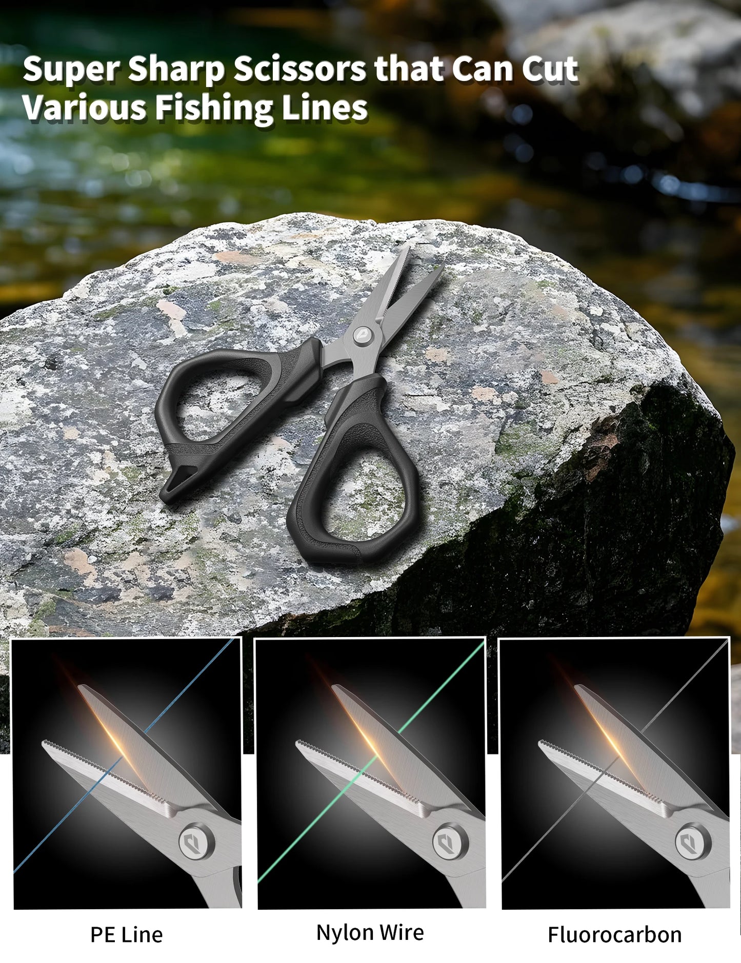 Fishing Scissors Stainless Steel Plier cut Braid Line PE Wire Cutter with Retractable KeyChain Fishing Pliers Tools Accessori
