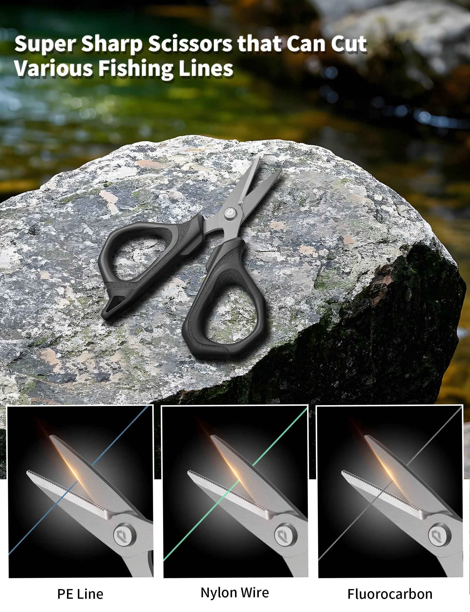 Fishing Scissors Stainless Steel Plier cut Braid Line PE Wire Cutter with Retractable KeyChain Fishing Pliers Tools Accessori
