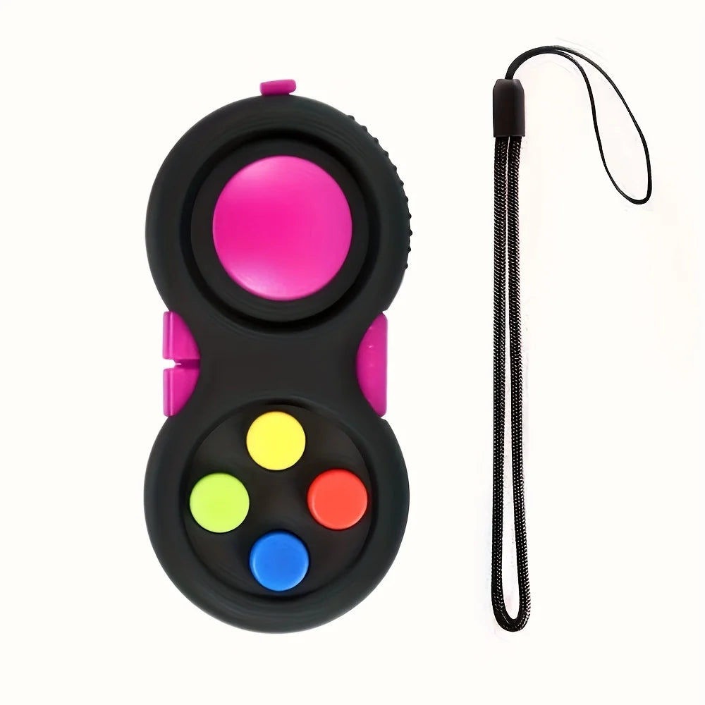 Fidget Pad Retro Classic Fidget Controller Handheld Fidget Game Controller Fun Fidget Pad Packs Classic Fidget Toys - Pink
