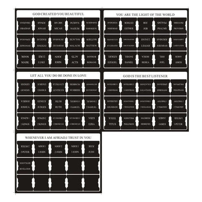 5 Sheets(75pcs) Bible Tabs Large Print And Easy-To-Read Bible Journaling Supplies Self-Adhesive Index Label Sticker Stationer