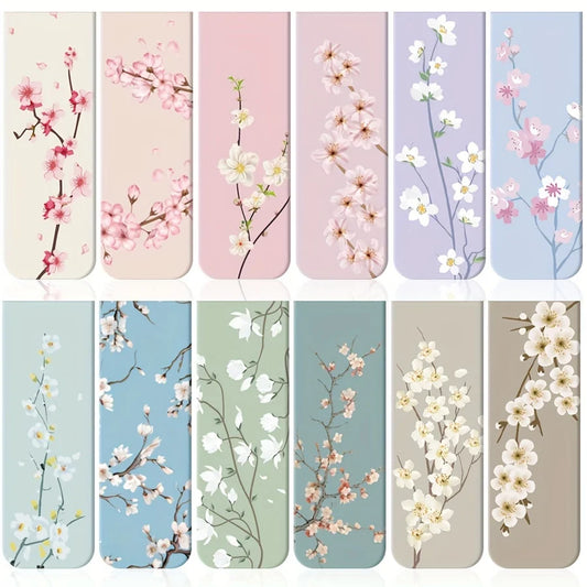 12pcs Magnetic Bookmarks For Women Flower Planner Magnetic Bookmark Assorted Book Magnets Page Markers Clip Magnetic Bookmark