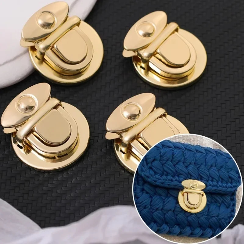 5Pcs Women's Lock Clasp - DIY Craft Hand Bags Clasp - Metal Snap Clasp Locks - Wallet Fasteners - Wallet Buckle