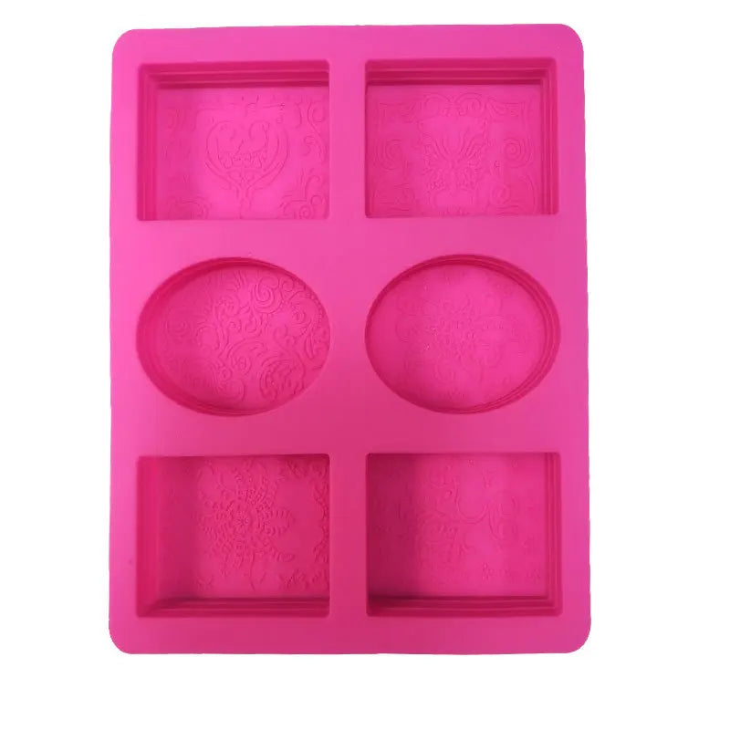 6 Holes 3D Silicone Soap Mold Soap Making Moulds Supplies Candle Form Resin Craft Home Decor