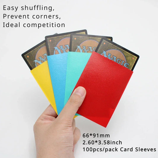 100PCS 66x91mm Matte Colorful Standard Size Card Sleeves TCG Trading Cards Protector Tarot Shield Board Games Magical Cover P