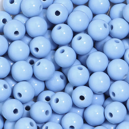 10-100Pcs/Lot 6-20mm Solid Color Round Acrylic Beads Loose Spacer Beads For DIY Keychains Decoration Handmade Crafts Accessor