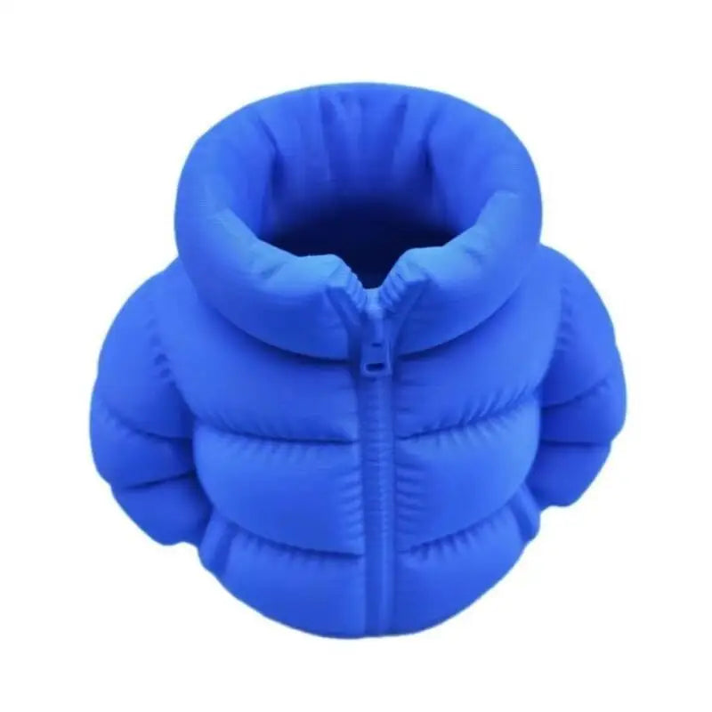 3D Puffer Jacket Shape Pen Holders,Cute Creative Stand-Up Storage Pen Pouch for Desk & Office