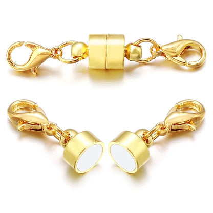 5Sets Strong Magnetic Clasps Copper Double Lobster Clasps Magnet Connectors Buckle Fasteners For DIY Jewelry Making Bracelets