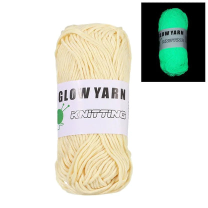 Novel Functional Yarn Glow in the Dark Polyester Luminous Chunky Yarn - G006