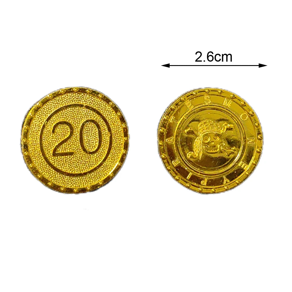 Pirate Party Fake Gold Coins Bulk 1 5 10 20 50 100 Denomination Gold Coins Pirate Themed Party Supplies Game Gift Kids Favors