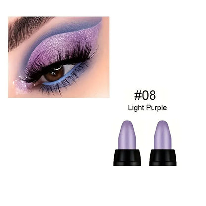 16 Colors Pearlescent Eyeliner, Color Glitter Waterproof Long-Lasting Eye Makeup Non-smudge Eyeliner - 08