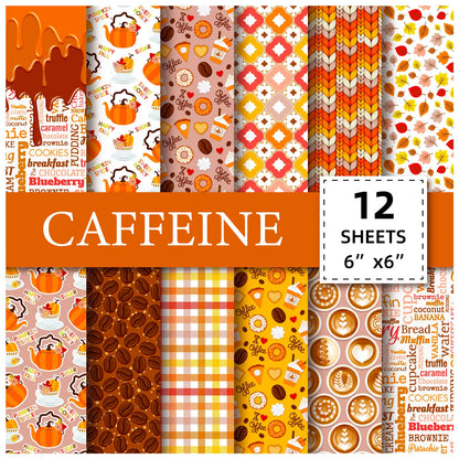 12 Sheet Scrapbooking Paper 15x15cm, Christmas Journal Planner Paper Pad Cardstock Backgrounds Card for DIY Art Craft Decorat