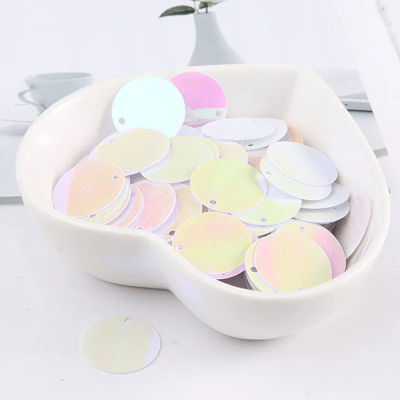 10g/Pack Round Sequin 6mm 8mm 10mm 15mm 20mm 30mm Sewing Sequins For Craft, Jewelry Accessories, Wedding Dress Craft 28 Color