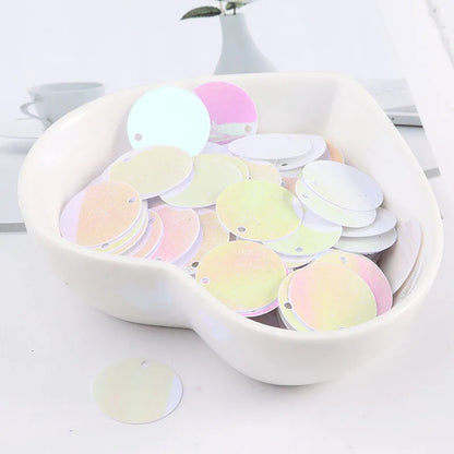 10g/Pack Round Sequin 6mm 8mm 10mm 15mm 20mm 30mm Sewing Sequins For Craft, Jewelry Accessories, Wedding Dress Craft 28 Color