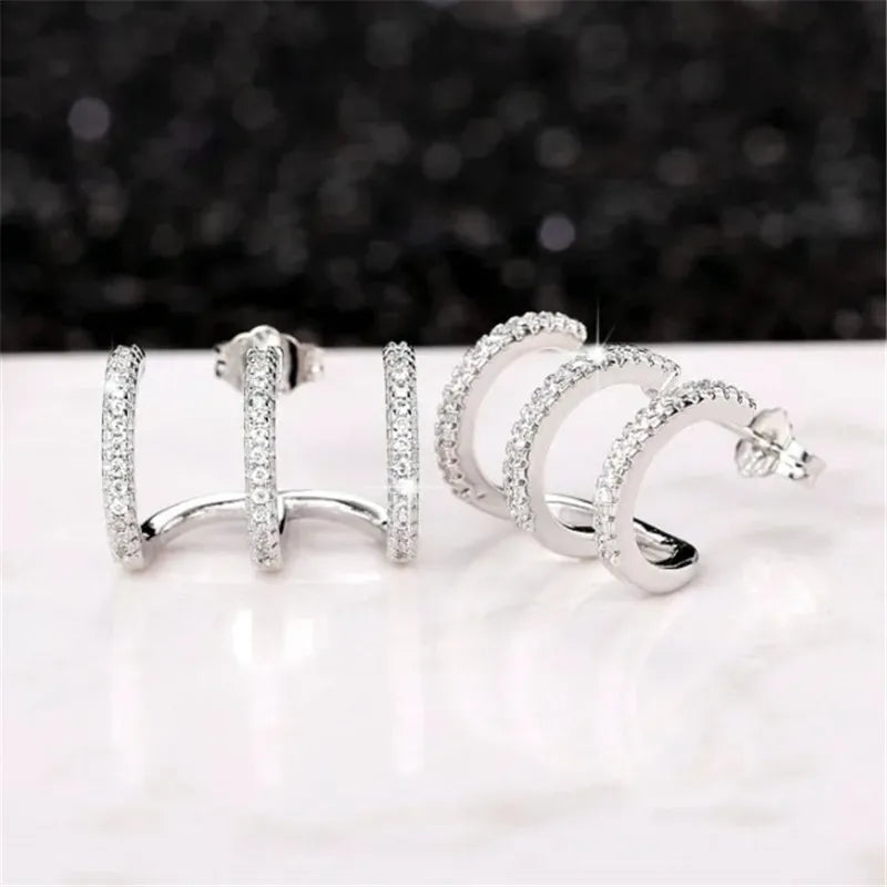 925 Sterling Silver Trendy Stud Earrings Climb Claw Shaped Ear Piercing Accessories Wedding Party Women Jewelry