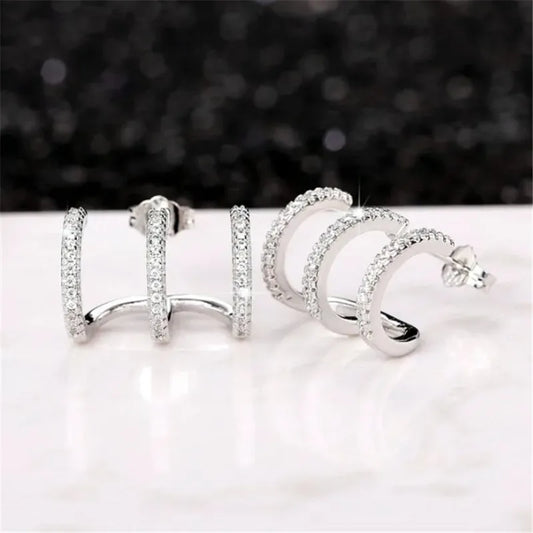925 Sterling Silver Trendy Stud Earrings Climb Claw Shaped Ear Piercing Accessories Wedding Party Women Jewelry