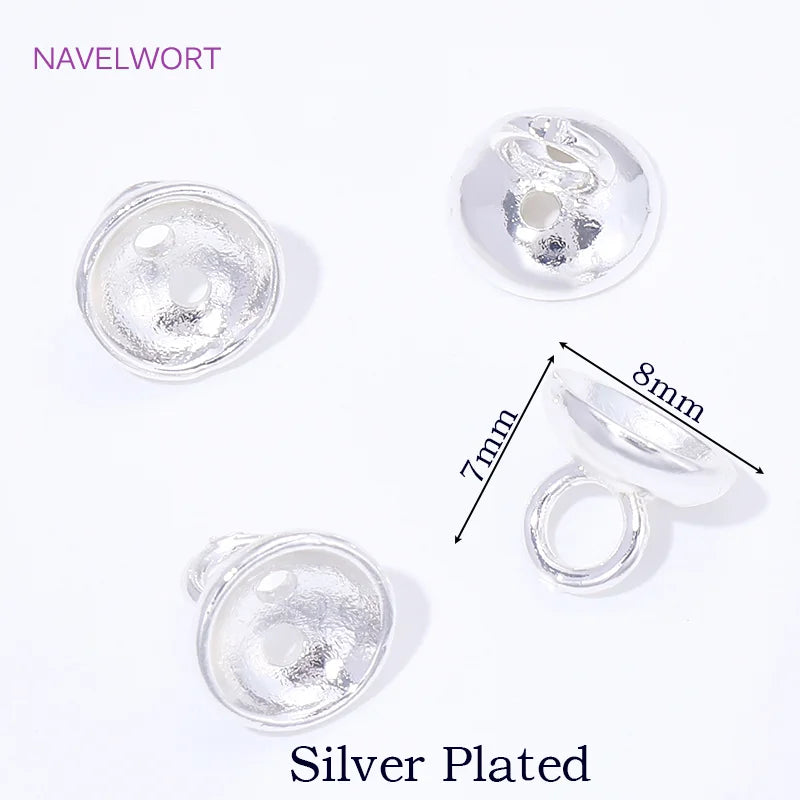 10/20Pcs 18K Gold Plated End Beads Tip,Brass End Caps For Jewelry Making,Connecting Rings For Jewelry,DIY Bracelets Accessori